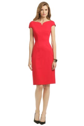 Sweetheart Nylon/Ponte/Rayon/Spandex Cap Sleeves  Dress