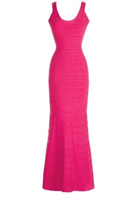 Scoop Neck Fit-and-Flare Nylon/Rayon/Spandex Sleeveless Bandage Dress 