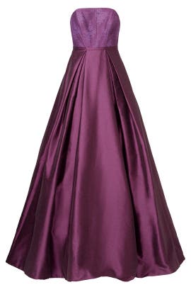 Full-Skirt Sleeveless Faille/Polyester  Dress