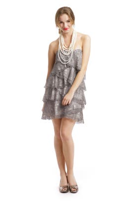 Strapless Lace Tiered Sweetheart Corset   Waistline  Dress