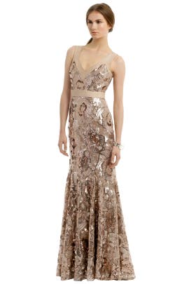 V-neck Sheath Sleeveless Polyester Sequined  Dress
