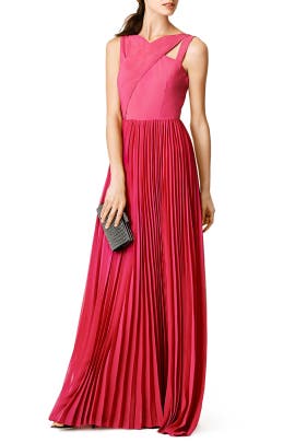 V-neck Sleeveless Acetate/Crepe/Georgette/Polyester/Triacetate Pleated  Dress