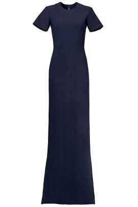 Short Sleeves Open-Back Crepe/Elastane/Polyester/Viscose Full-Skirt  Dress