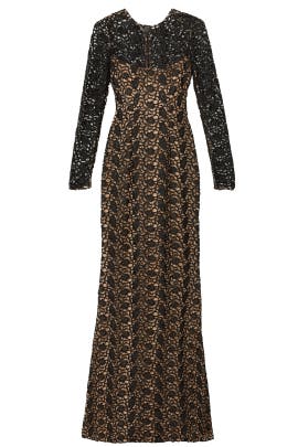 Long Sleeves Polyester Lace Fitted  Dress with a Court Train 