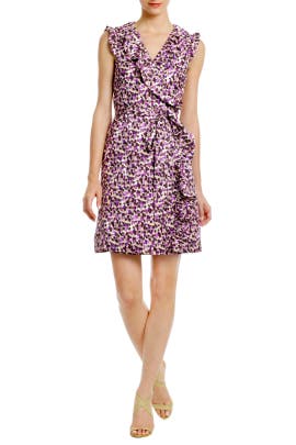 Silk Wrap General Print  Dress