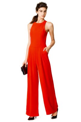 Sleeveless Crepe/Polyester Jumpsuit 
