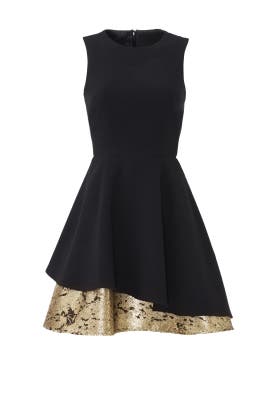 Sleeveless Crepe/Polyester Full-Skirt  Dress