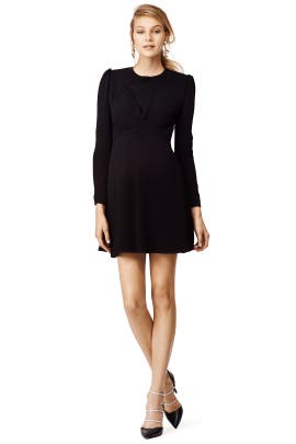 A-line Long Sleeves Acrylic/Crepe/Viscose  Dress