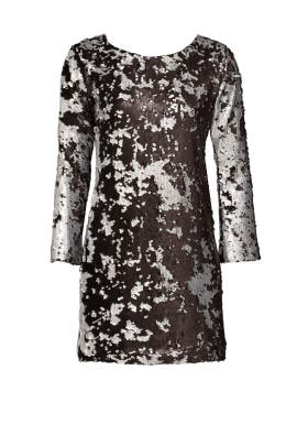 Nylon Shift Sequined Mesh  Dress