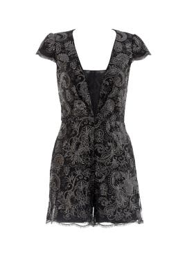Cap Sleeves Lace Cotton/Nylon/Rayon Romper 