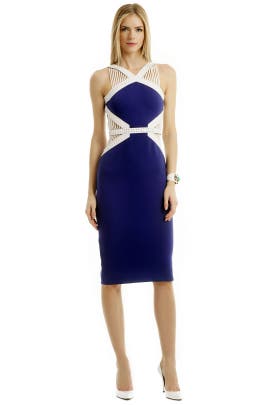 V-neck Sleeveless Elastane/Leather/Polyamide/Viscose Fitted  Dress