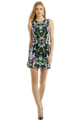 A-line Cotton/Crepe/Elastane/Viscose General Print Sleeveless  Dress