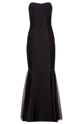 Strapless Mermaid Crepe/Polyester/Rayon/Spandex/Tulle Ruched Sweetheart  Dress