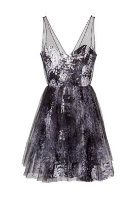 Floral Print Full-Skirt Sweetheart Sleeveless Polyester/Silk/Tulle  Dress