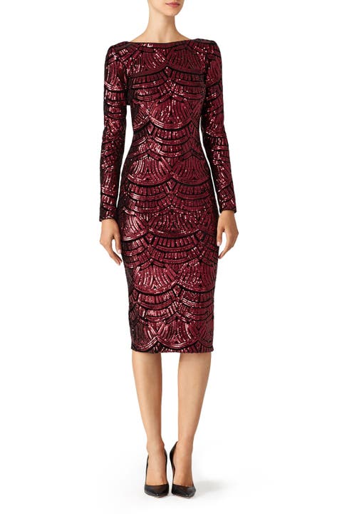 dress the population burgundy