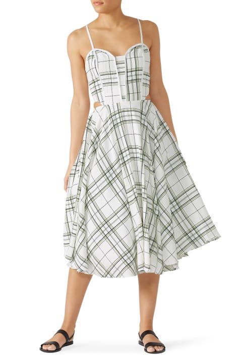 Checked Cut Out Midi Dress by J.O.A. 