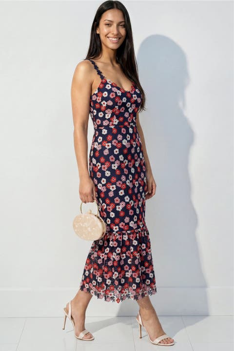 Floral Lace Midi Dress by ML Monique 