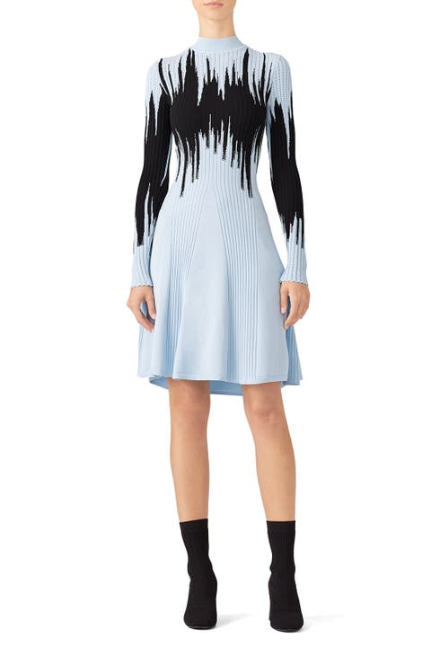 Blue Intarsia Knit Dress by Opening 