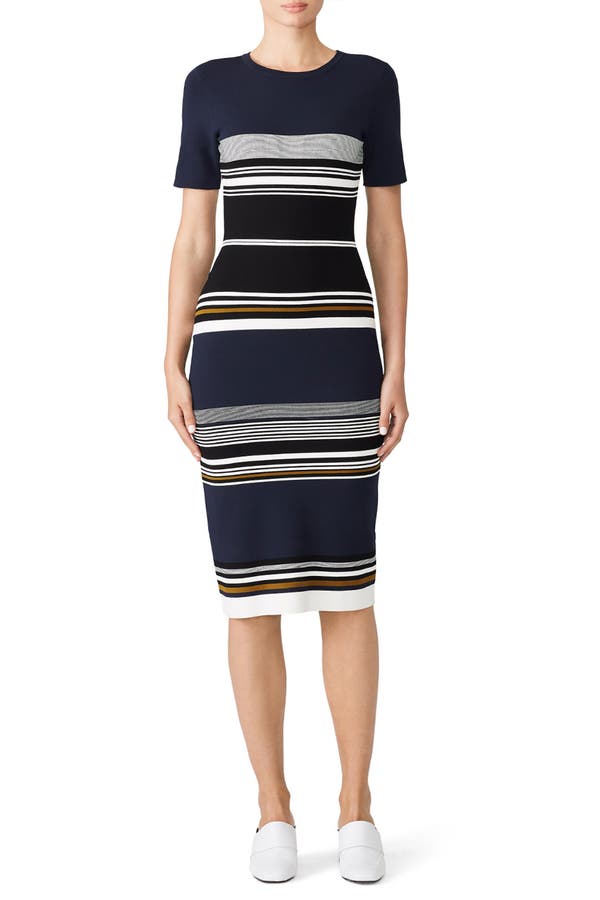 dvf striped sweater dress
