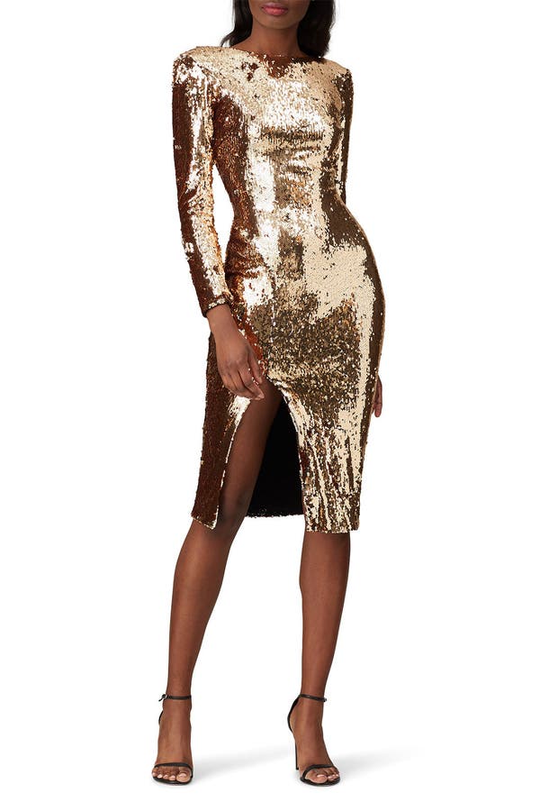 Gold Sequin Natalie Sheath by Dress The 