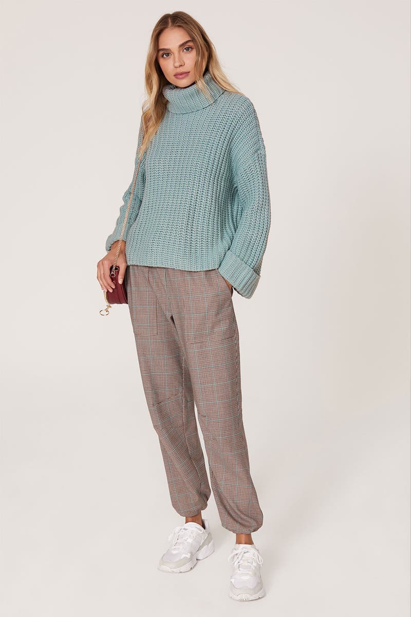 Wide Sleeve Turtleneck Sweater by 525 