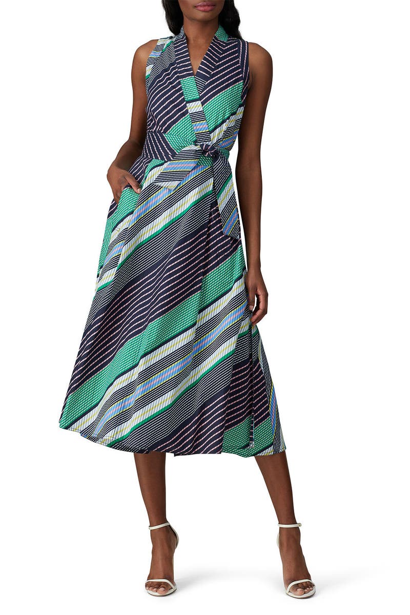 tory burch overprinted wrap dress