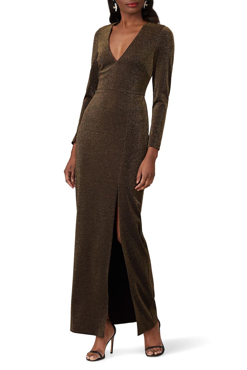 Metallic Knit Gown by Badgley Mischka 