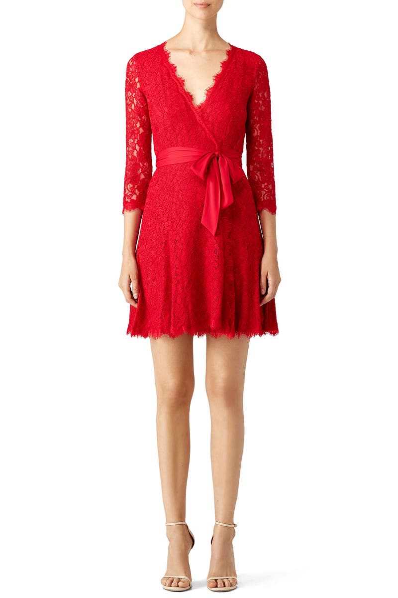 diane von furstenberg red wrap dress