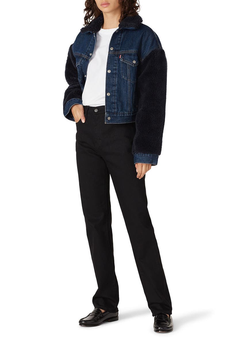 Cocoon Bomber Sherpa Trucker Jacket by 