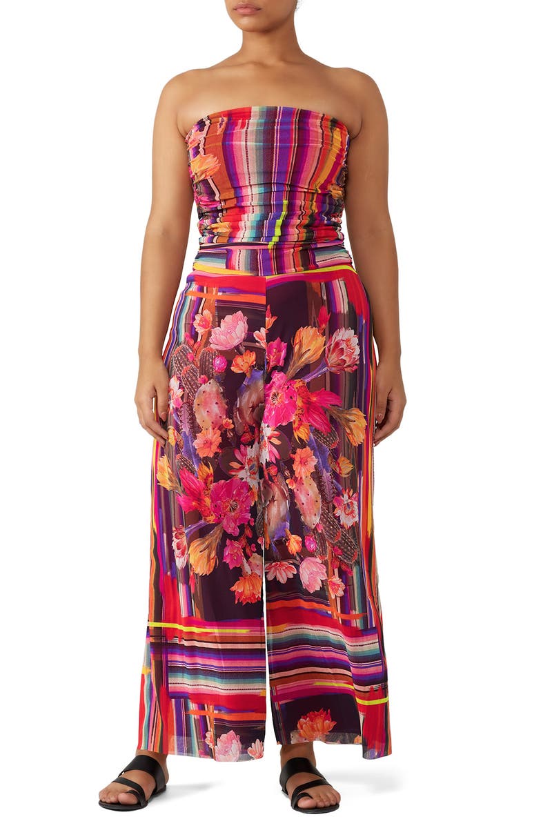 fuzzi strapless jumpsuit