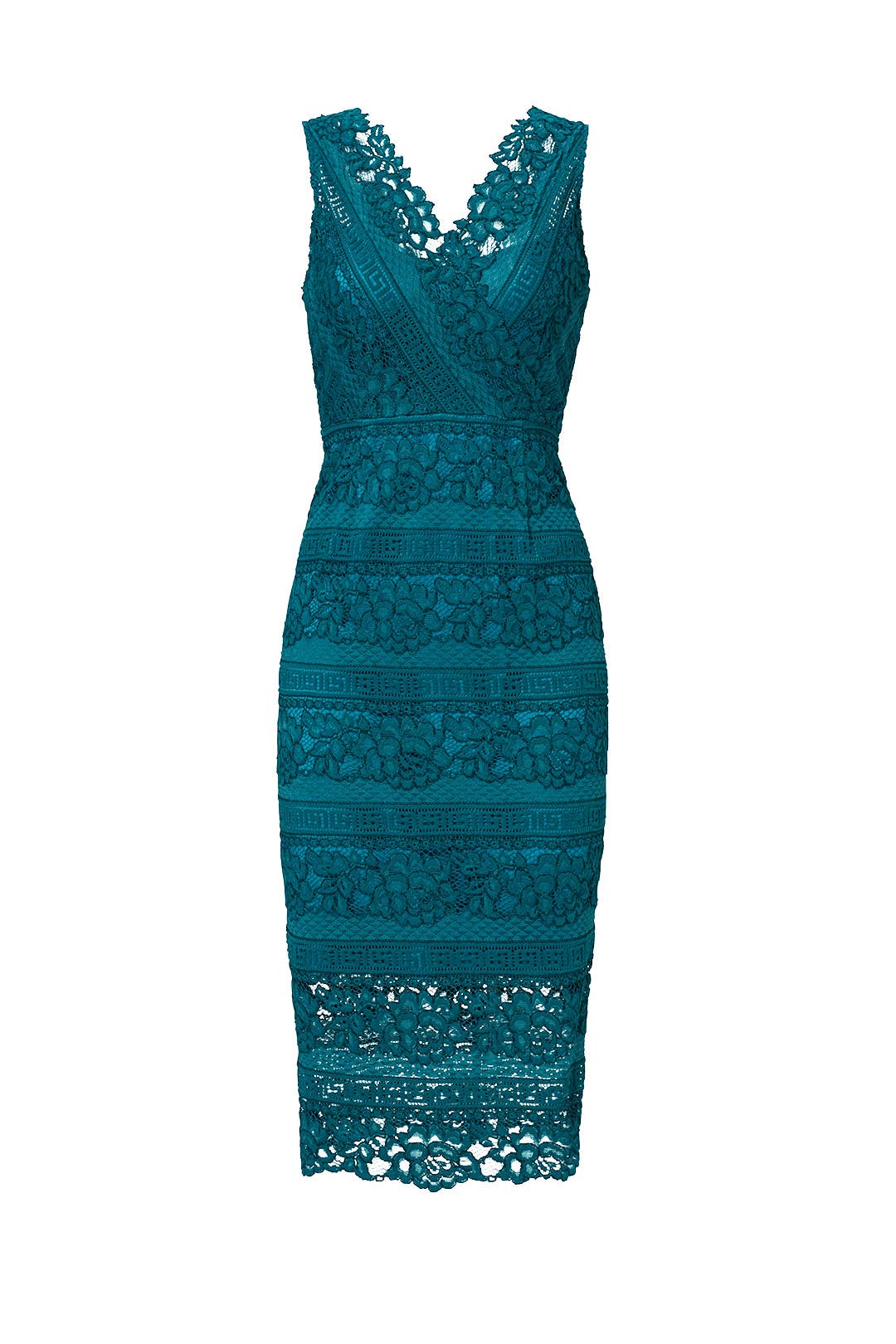 Blue Lace Sheath Dress