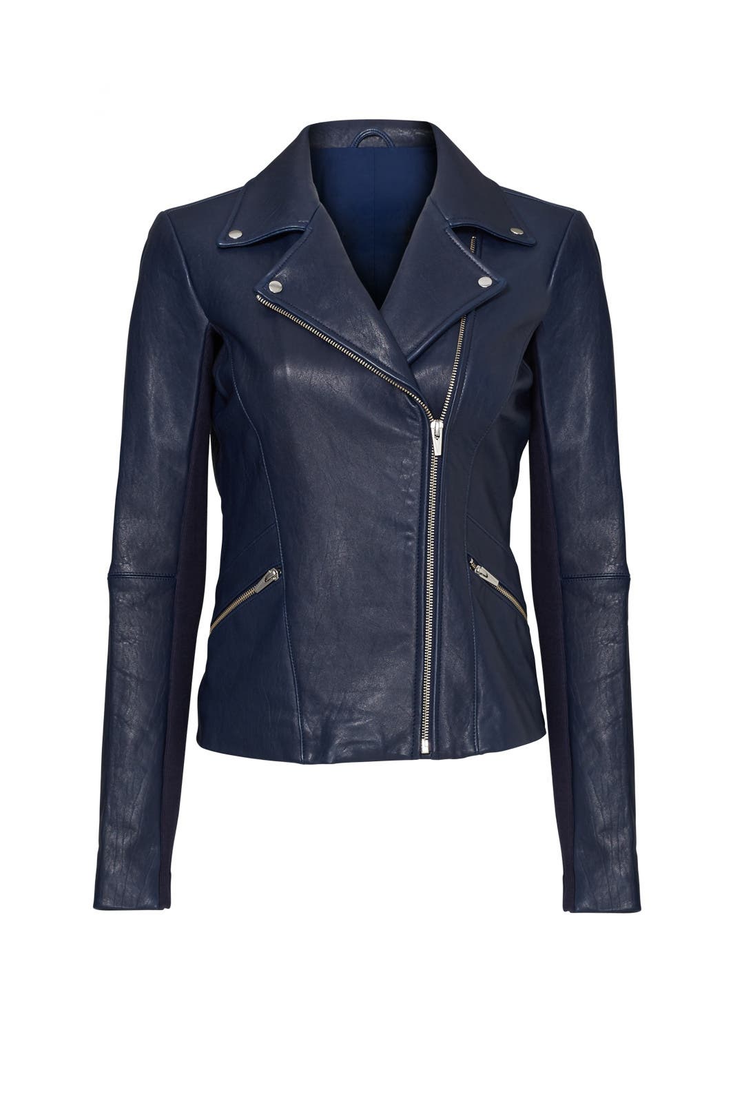 Blue Dallas Classic Leather Jacket By Veda For 150 The Runway
