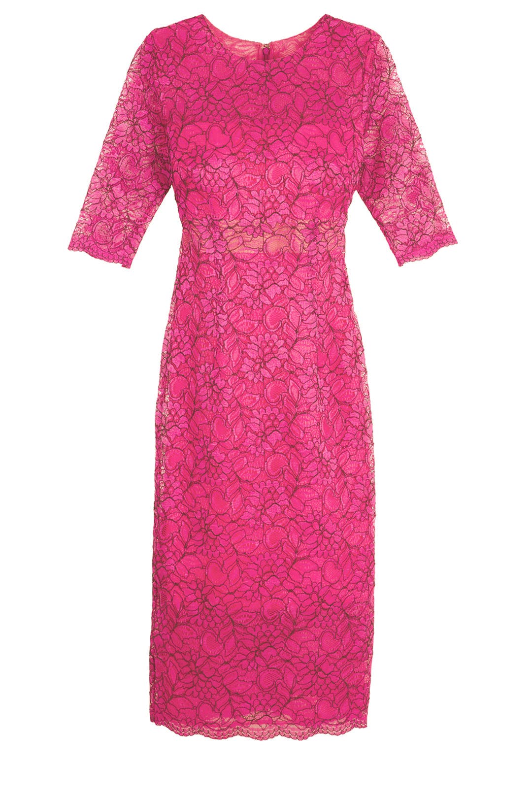 Pink Lace Sheath Dress