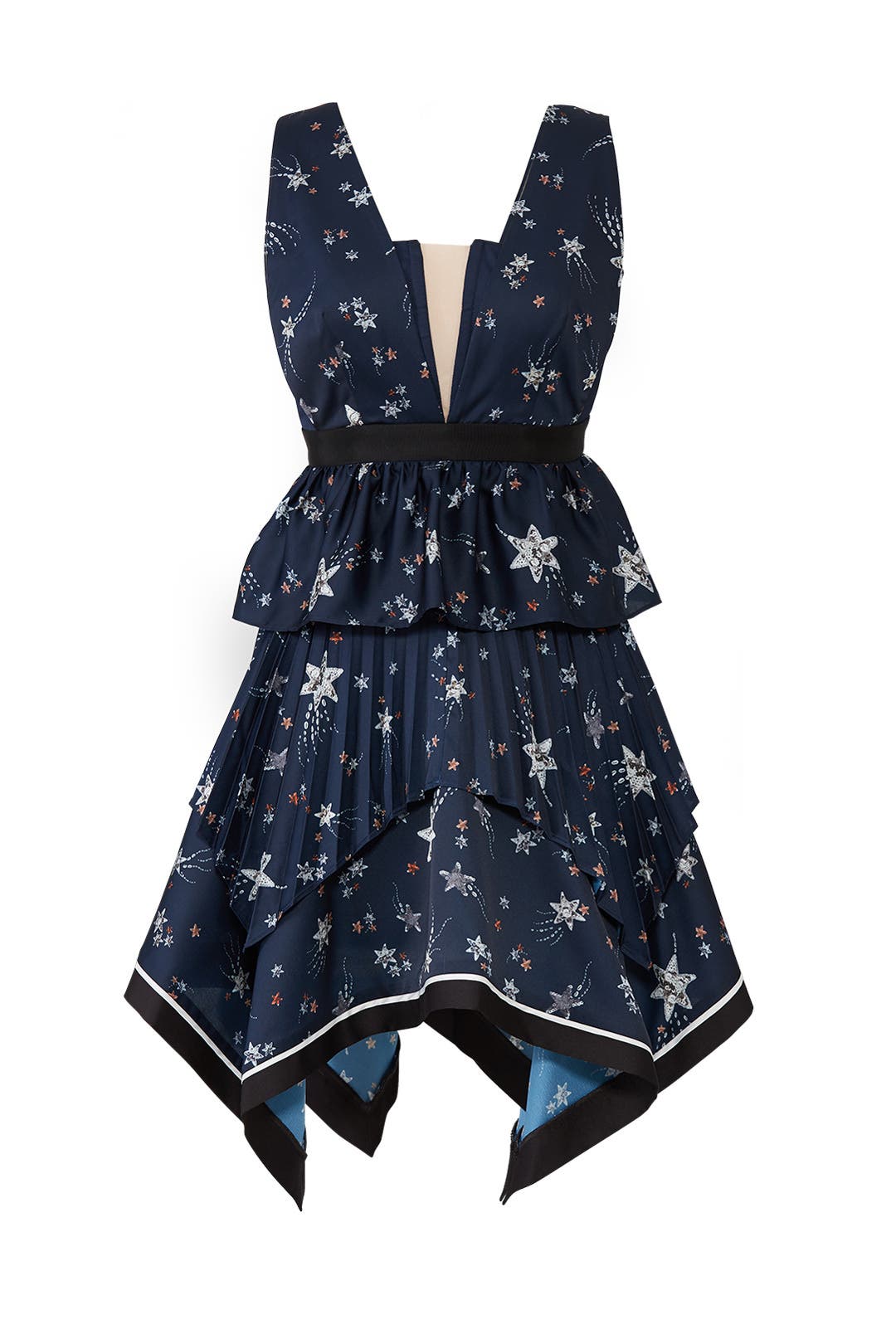 self portrait star handkerchief dress