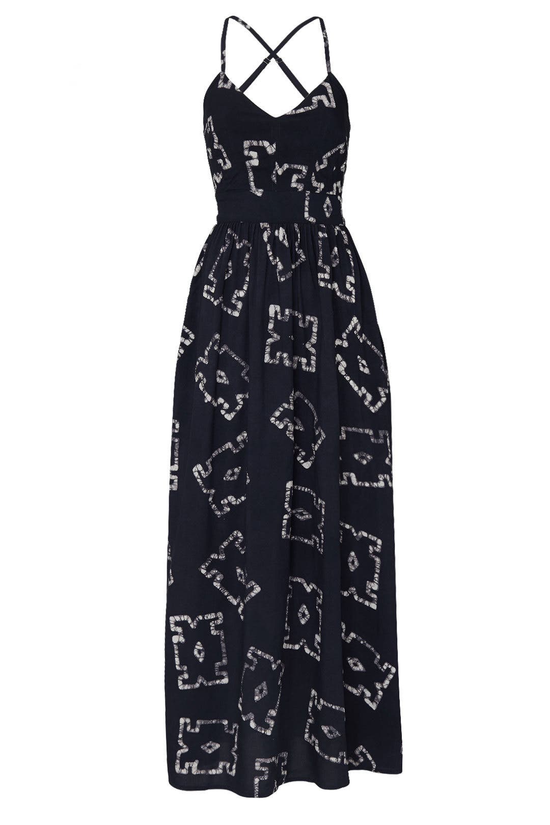 miro wrap maxi dress