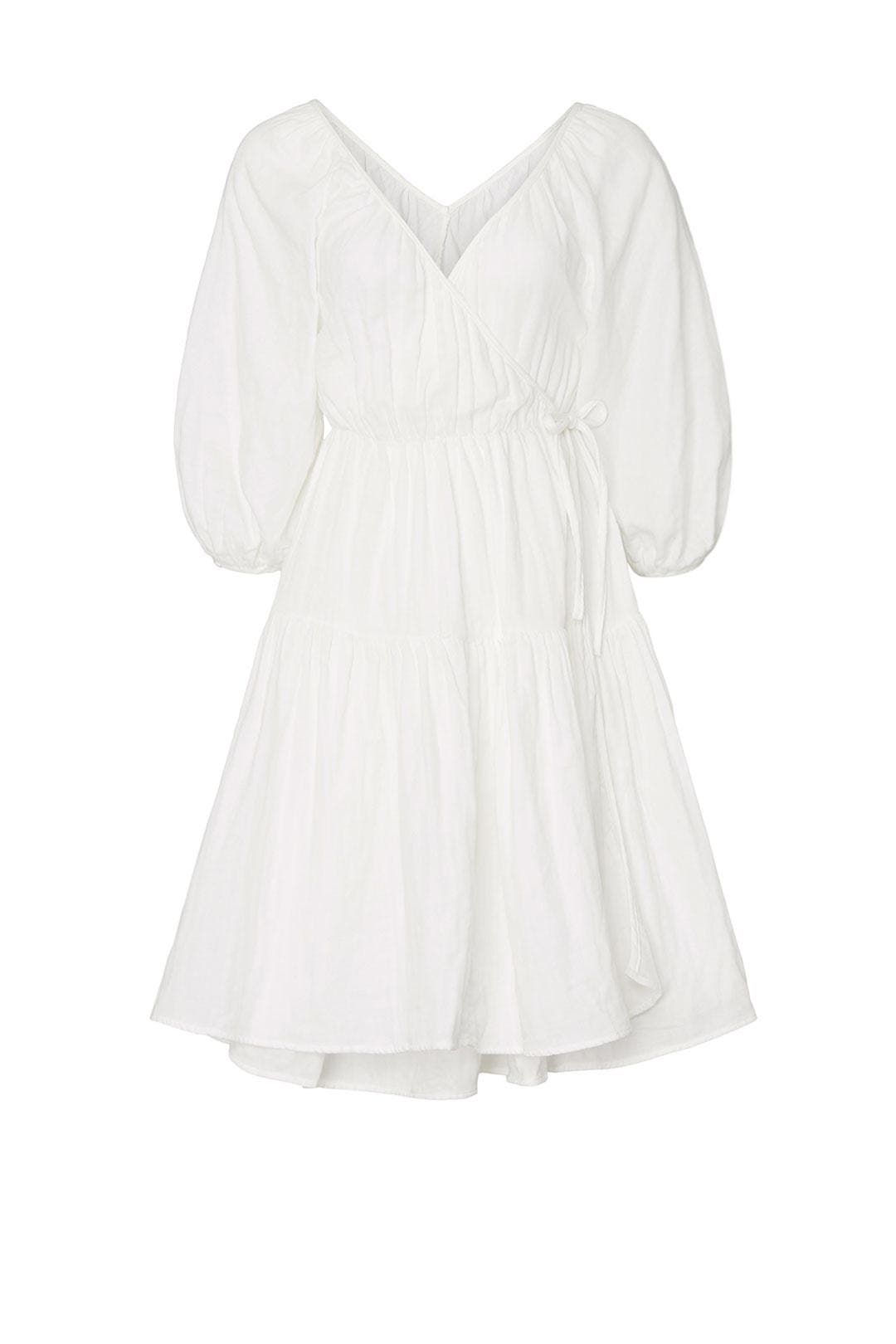 harbor point white wrap dress