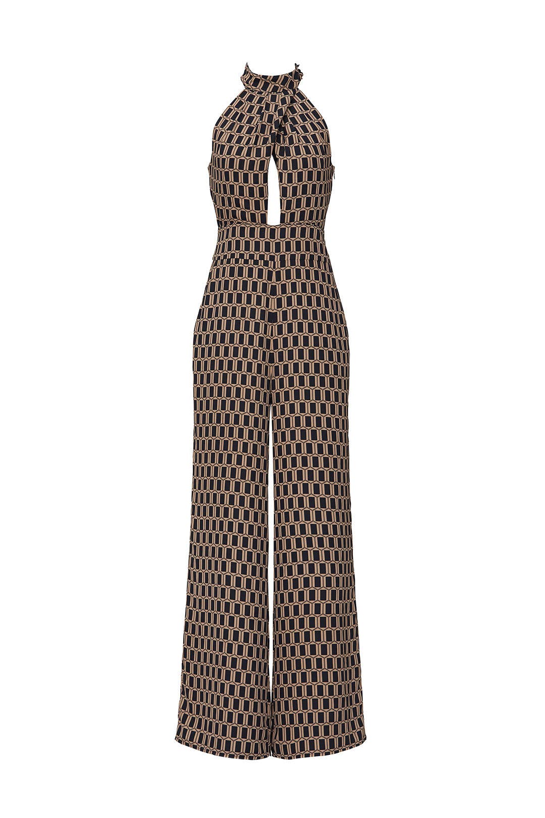 next green geo jumpsuit