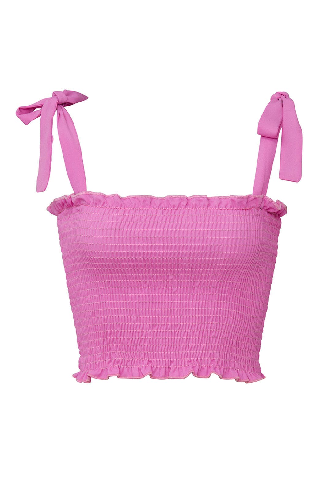 pink smocked top