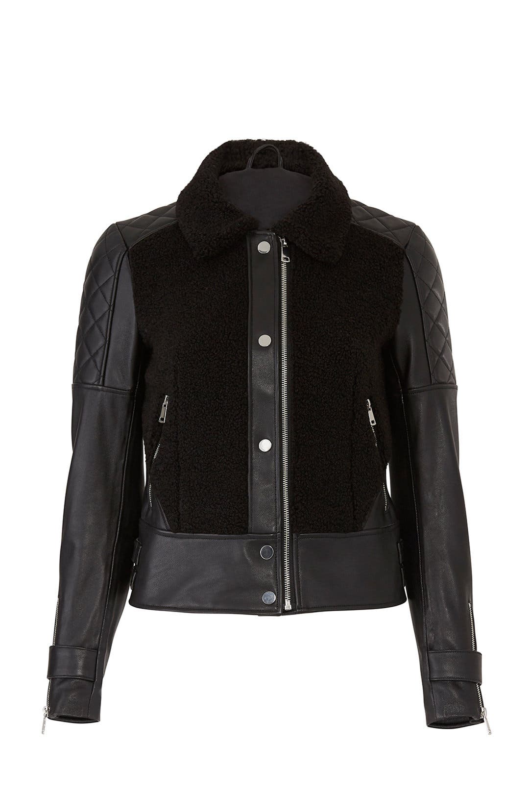 Faux Sherpa Leather Jacket By Slate Willow For 120 Rent The Runway