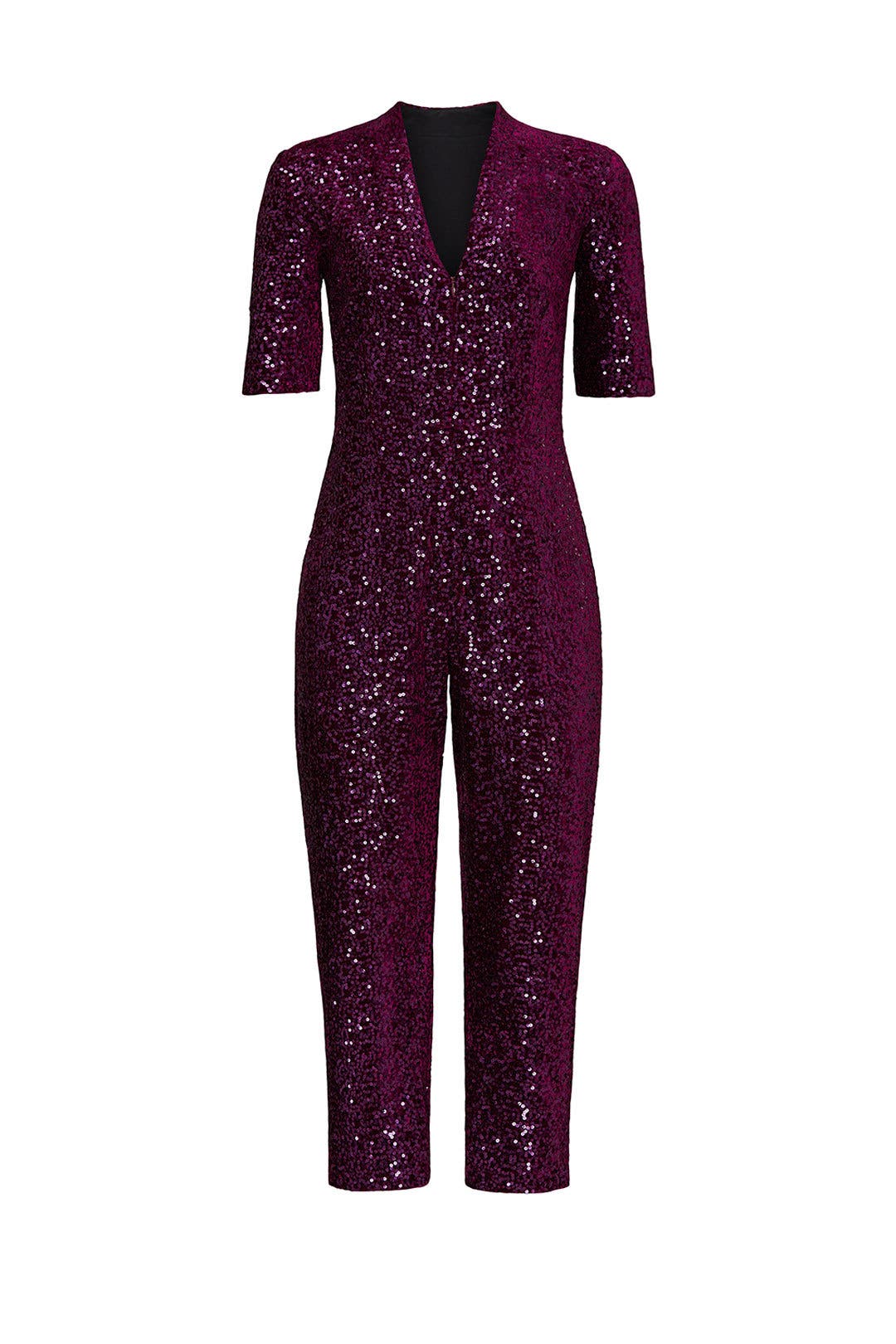 purple sequin pantsuit