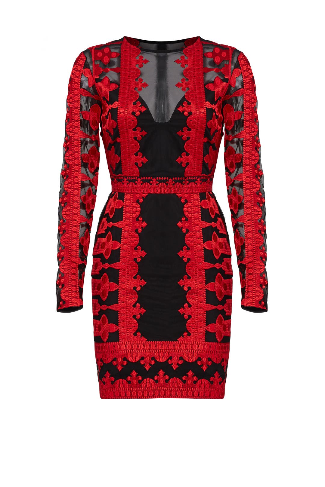 Red Embroidered Mesh Sheath By Nicole Miller For 55 75 Red Embroidered Mesh Sheath By Nicole Miller For 55 75 The Runway