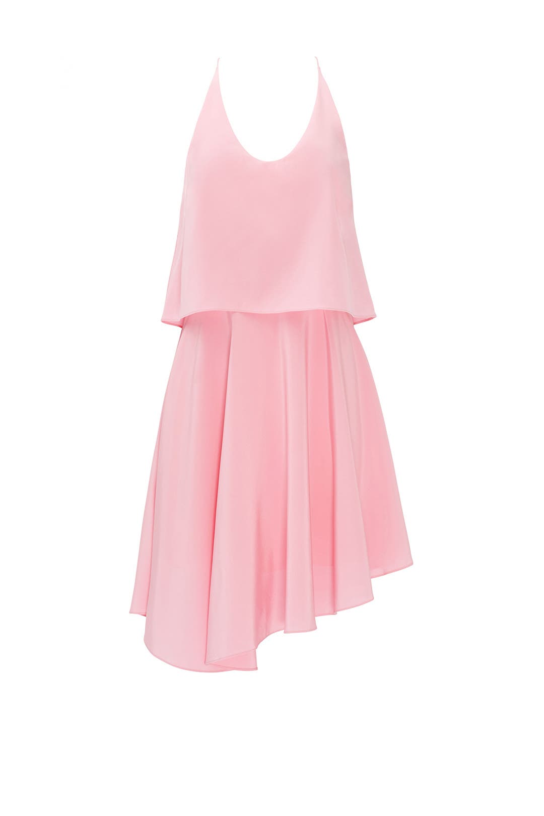 SLPAD35A-06M - Silk Blend Two Tone Colour Block Dress main image 0