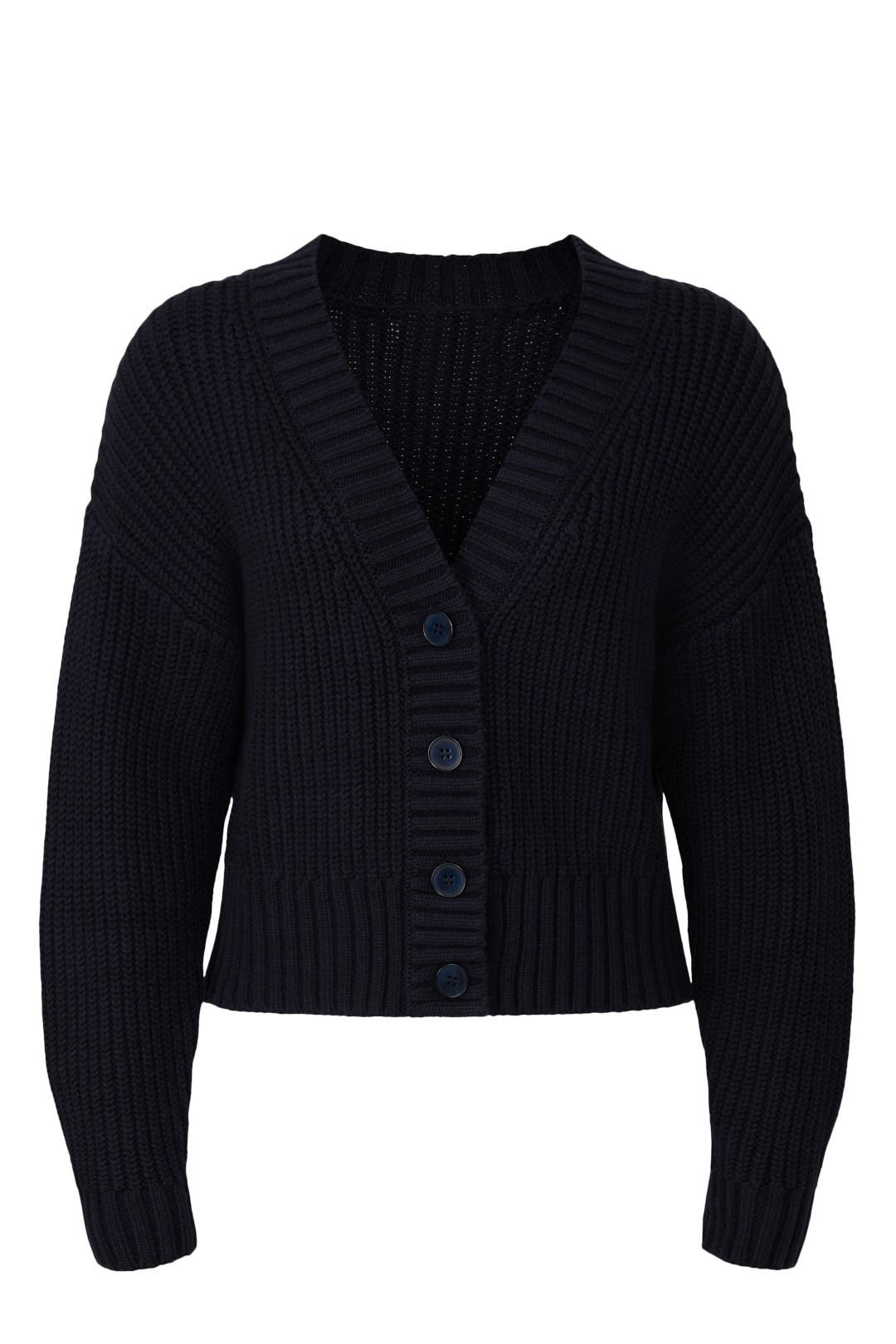 Navy Ribbed Cardigan by Marissa Webb 