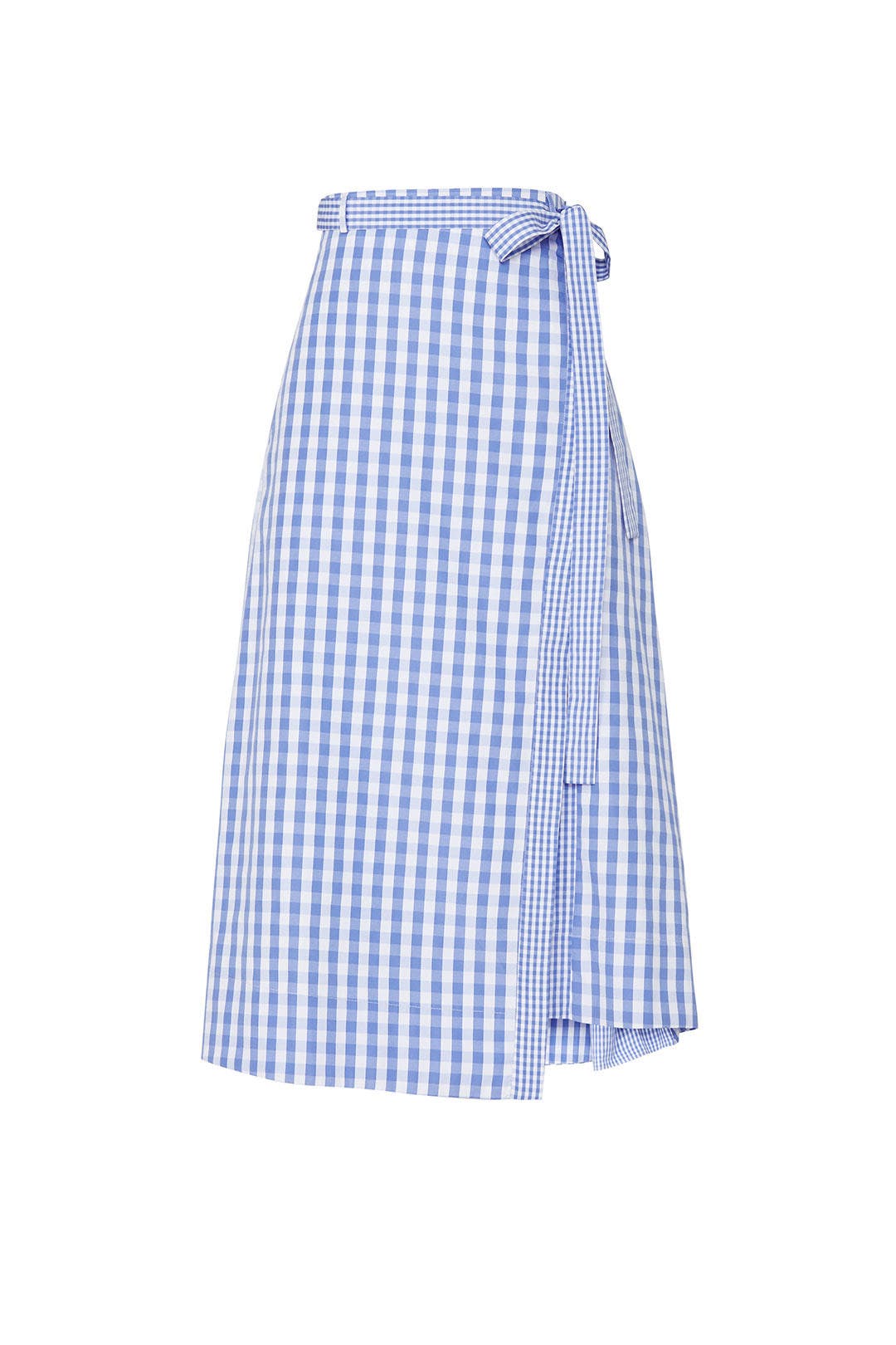 gingham wrap skirt