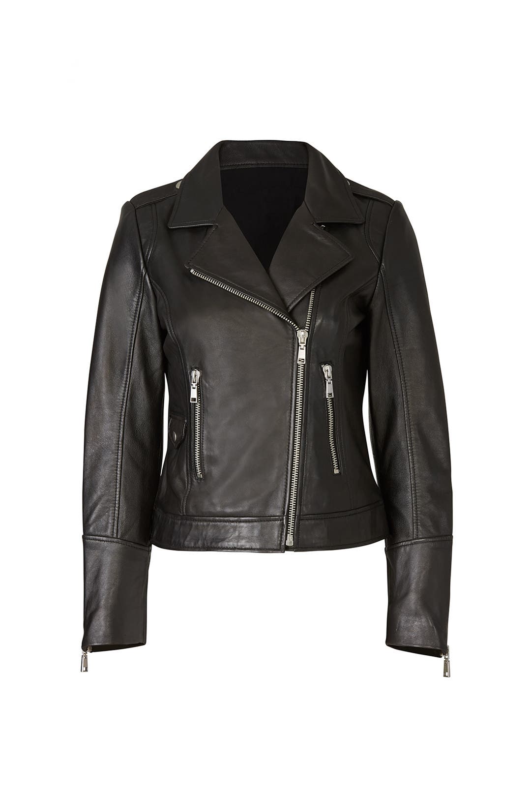 Doma Black Biker Leather Jacket