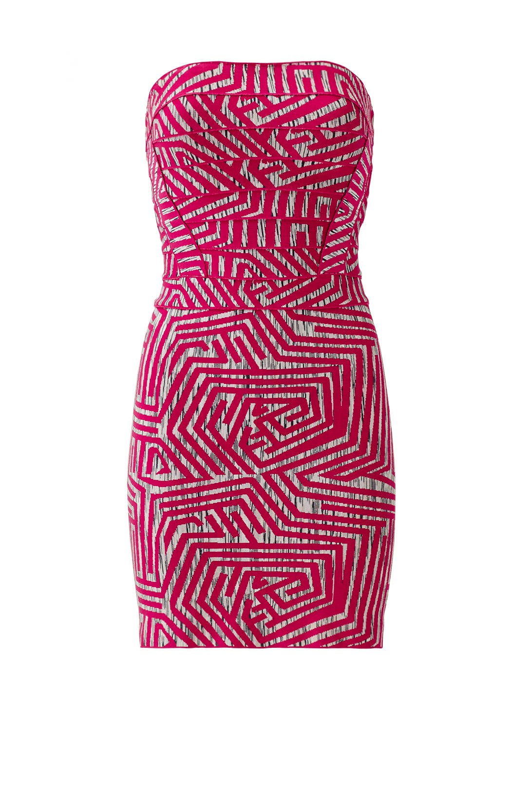 Pink Mod Maze Dress by Hervé Léger