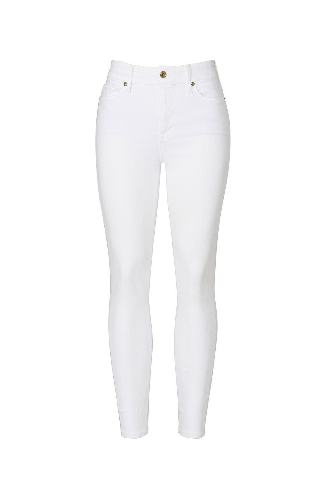 White Good Legs Crop Jeans by GOOD 