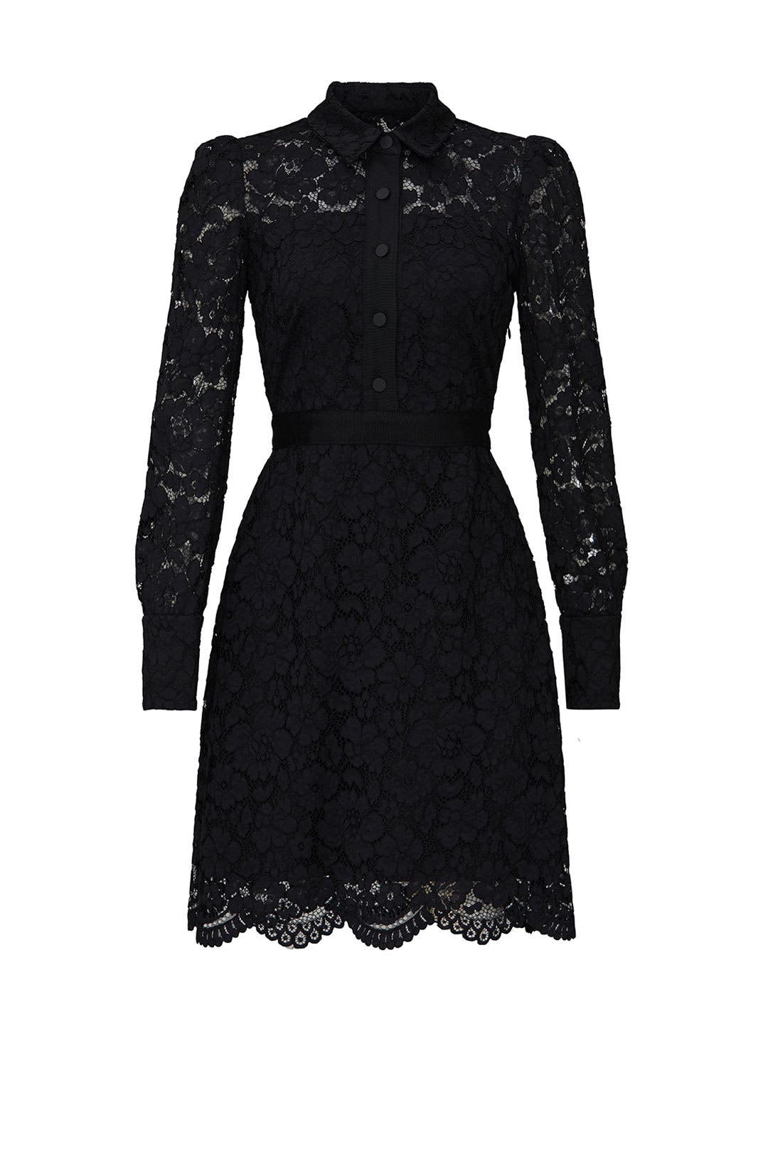 shoshanna black dress