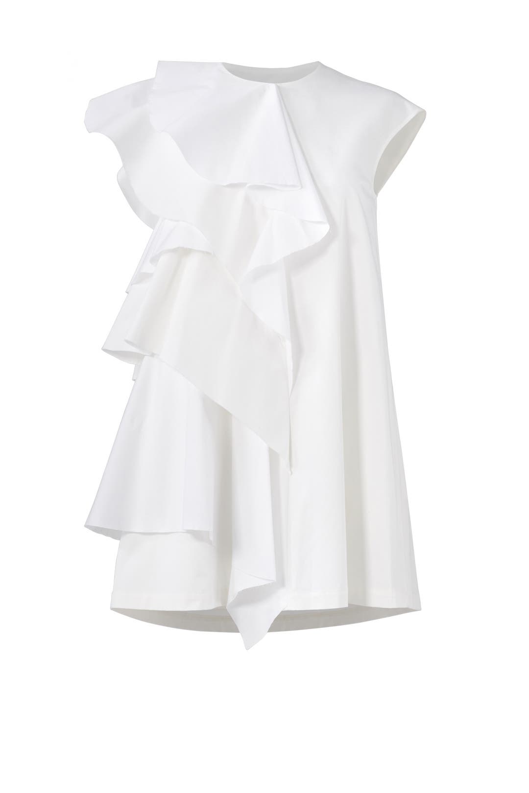 White Ruffle Dress