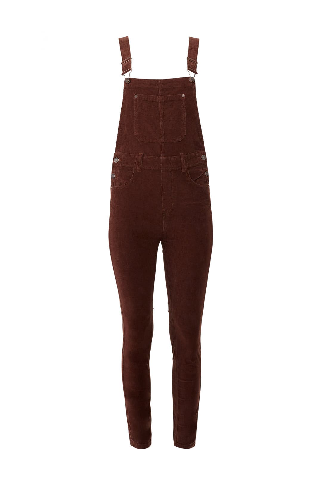 free people slim ankle cord overalls